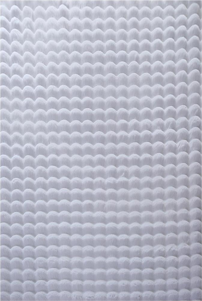 Hochflor Teppich Alessandro rechteckig - 140x200 cm - Silberfarbe Bild 1