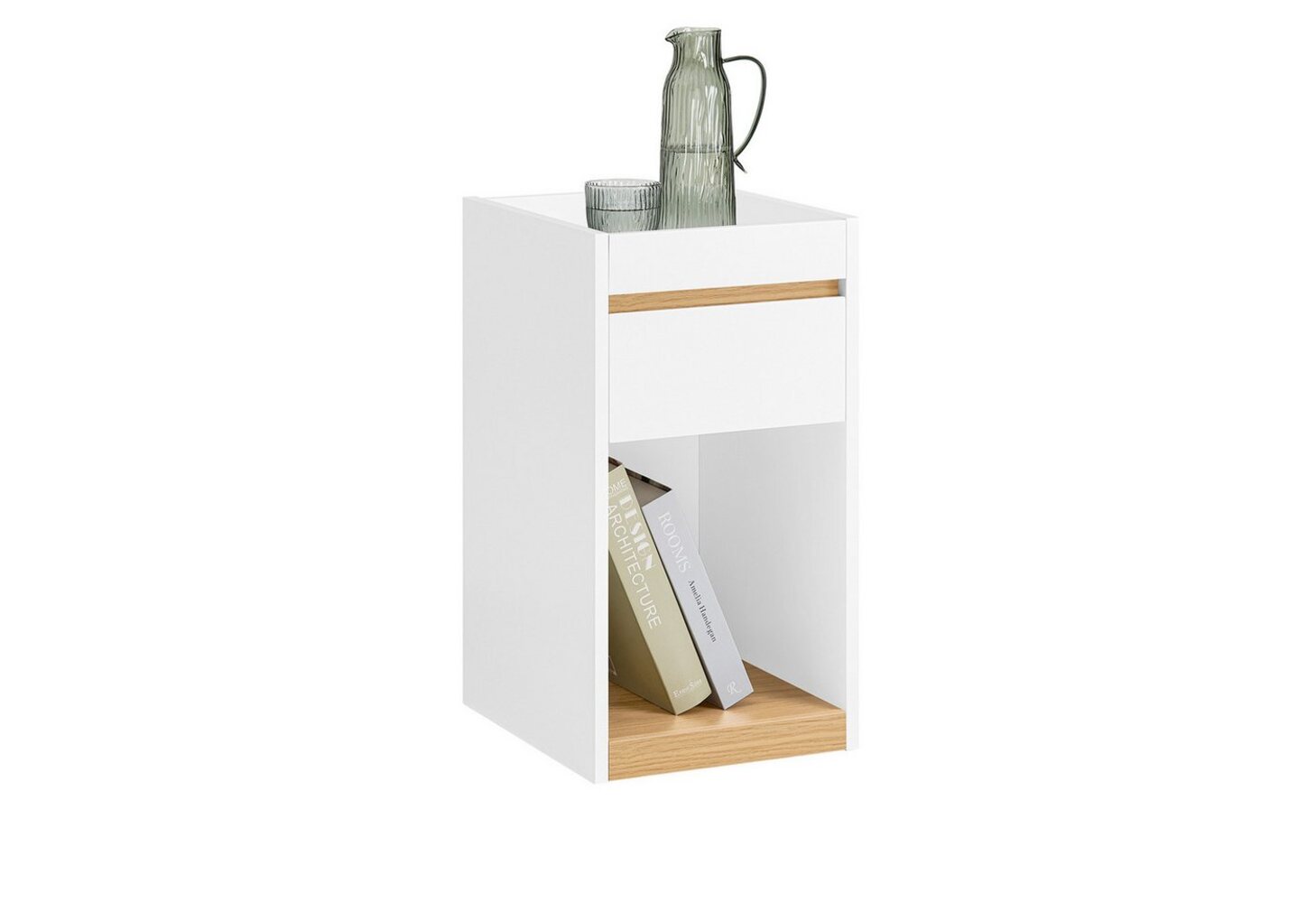 SoBuy Nachttisch FBT137, Nachtschrank Boxspringbett Sofatisch Nachtkommode Beistelltisch schmal Bild 1