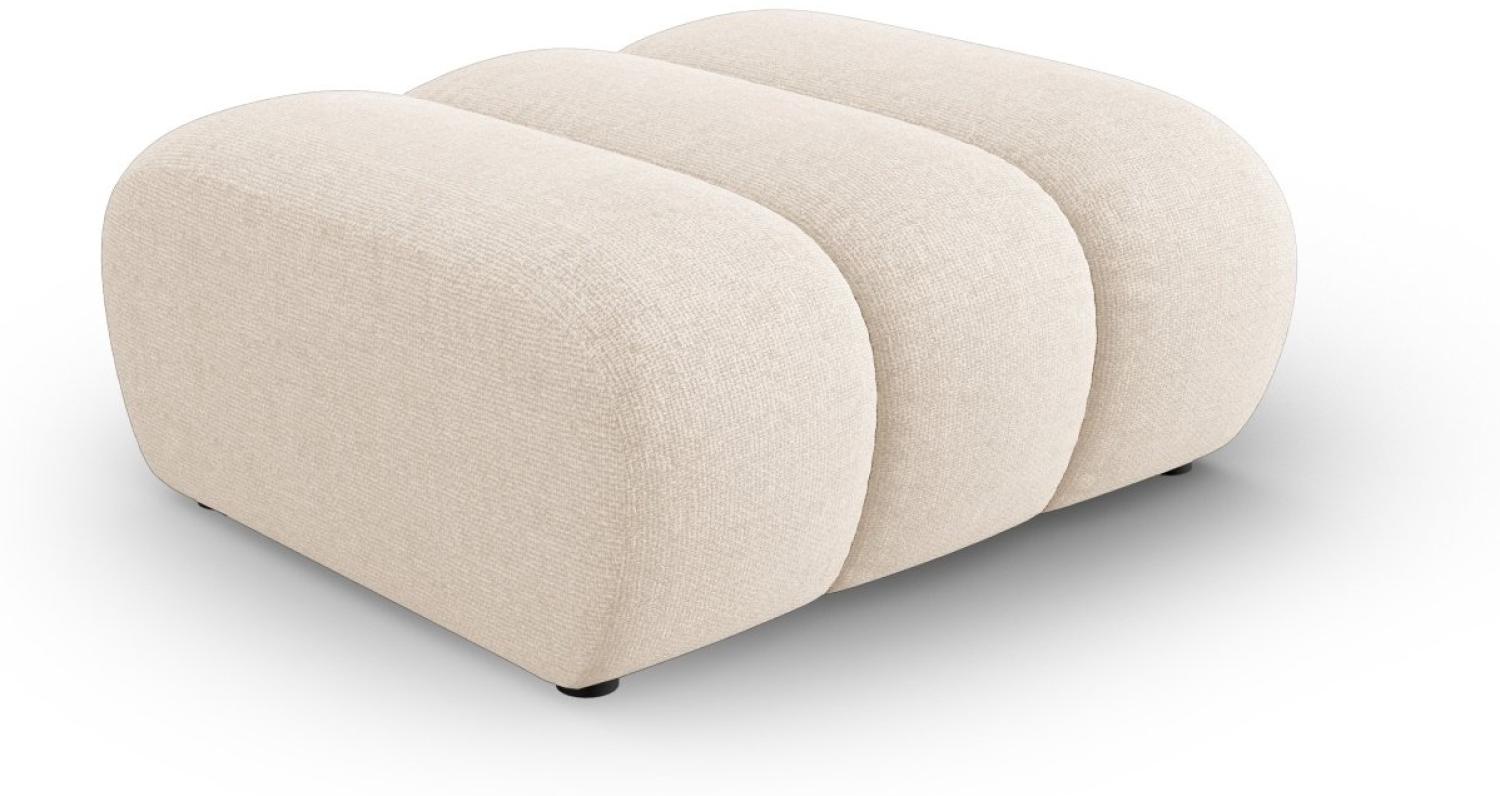 Micadoni Hocker Lupine Chenille Helles Beige Bild 1