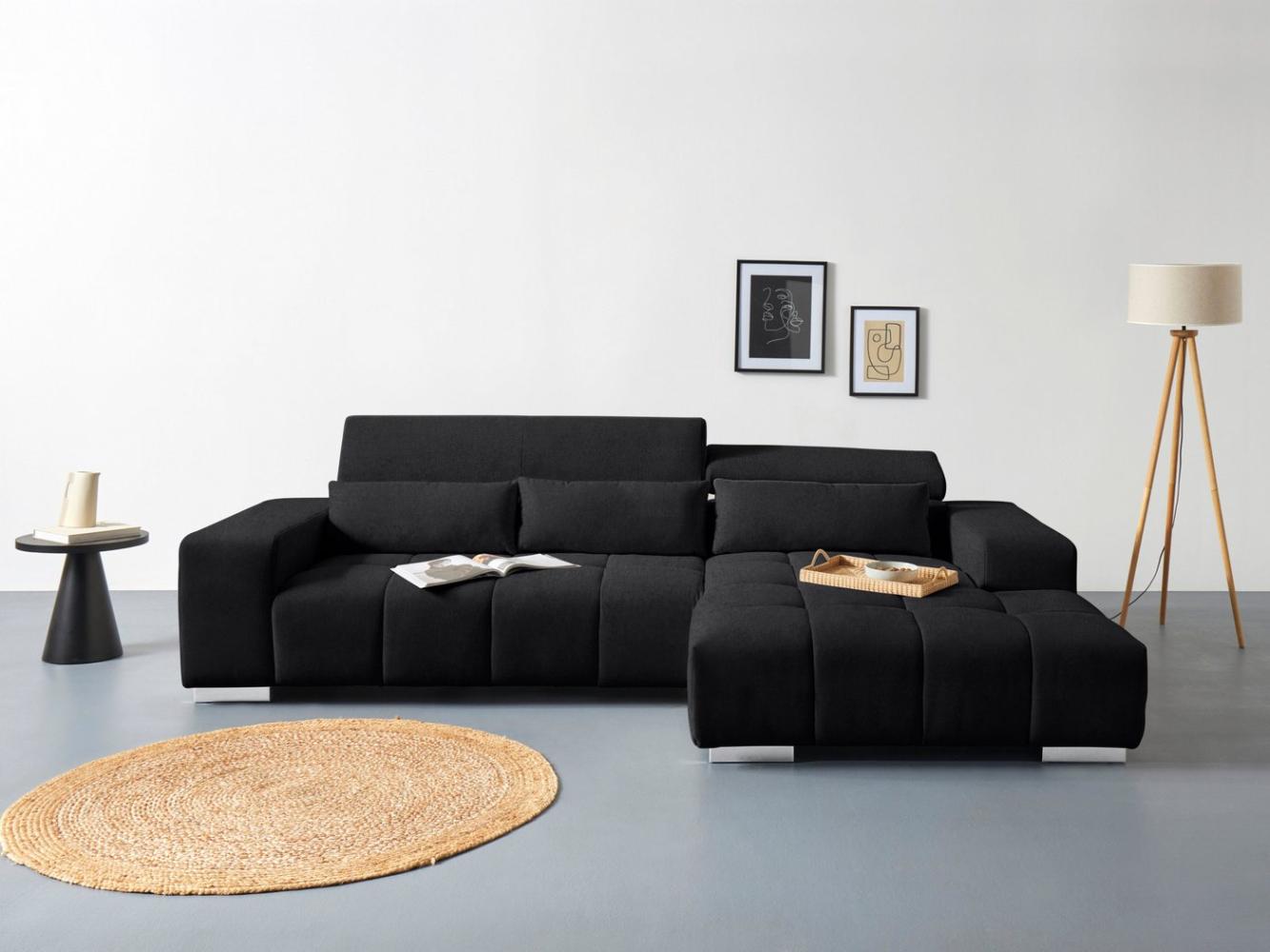 COTTA Ecksofa Orion L-Form, mit Recamiere, inkl. verstellbaren Kopfstützen und 3 Kissen Bild 1