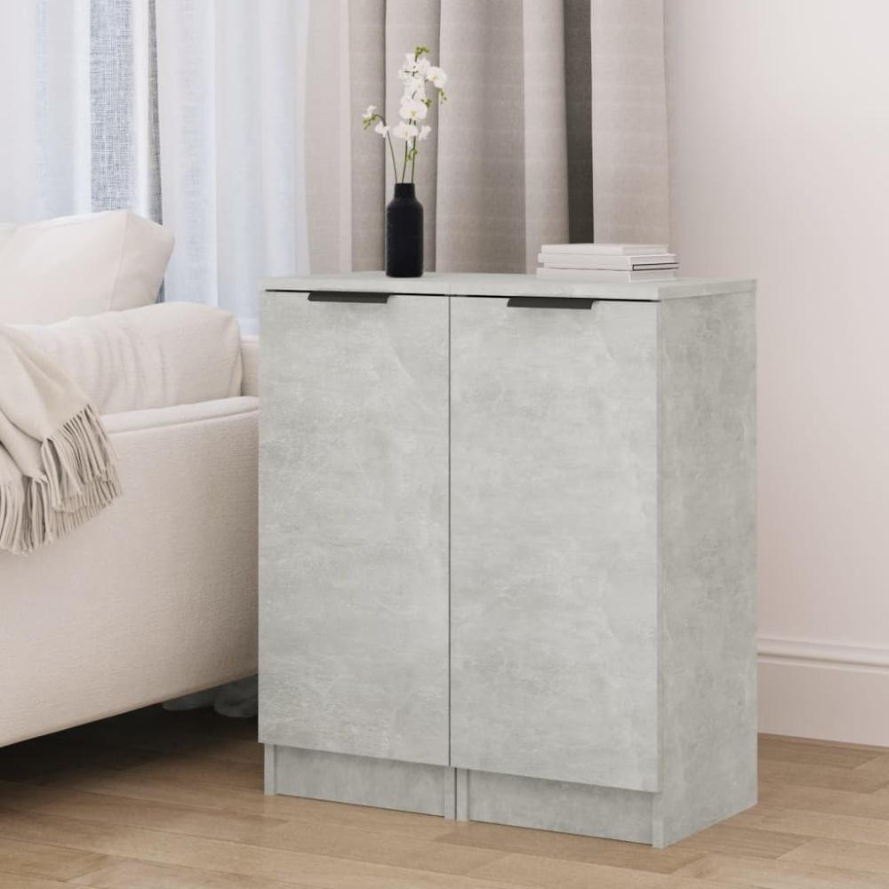 Sideboards 2 Stk. Betongrau 30 x 30 x 70 cm Holzwerkstoff [811142] Bild 1