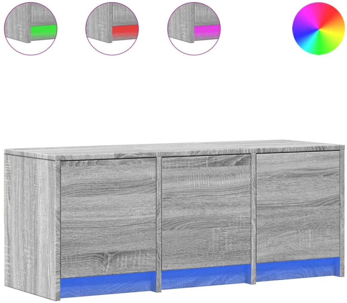 vidaXL TV-Schrank LED Grau Sonoma 97x34x40 cm Holzwerkstoff 852241 Bild 1