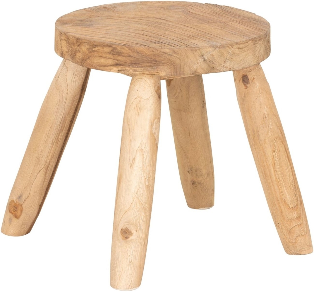 Hocker Melia aus Teakholz, Natur, 30x30x31 cm Bild 1