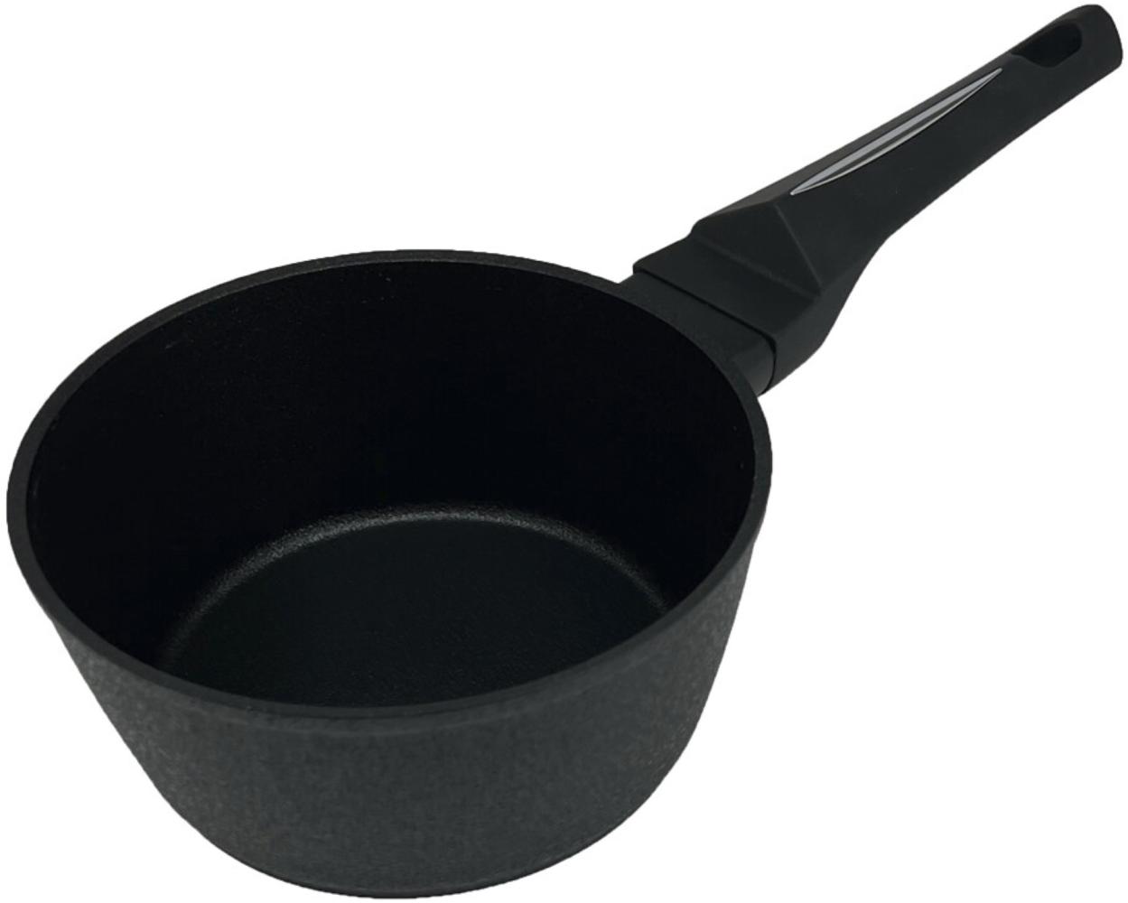 Stieltopf ø16 cm antihaftbeschichtet Topf in Schwarz mit ergonomischem Griff Bild 1