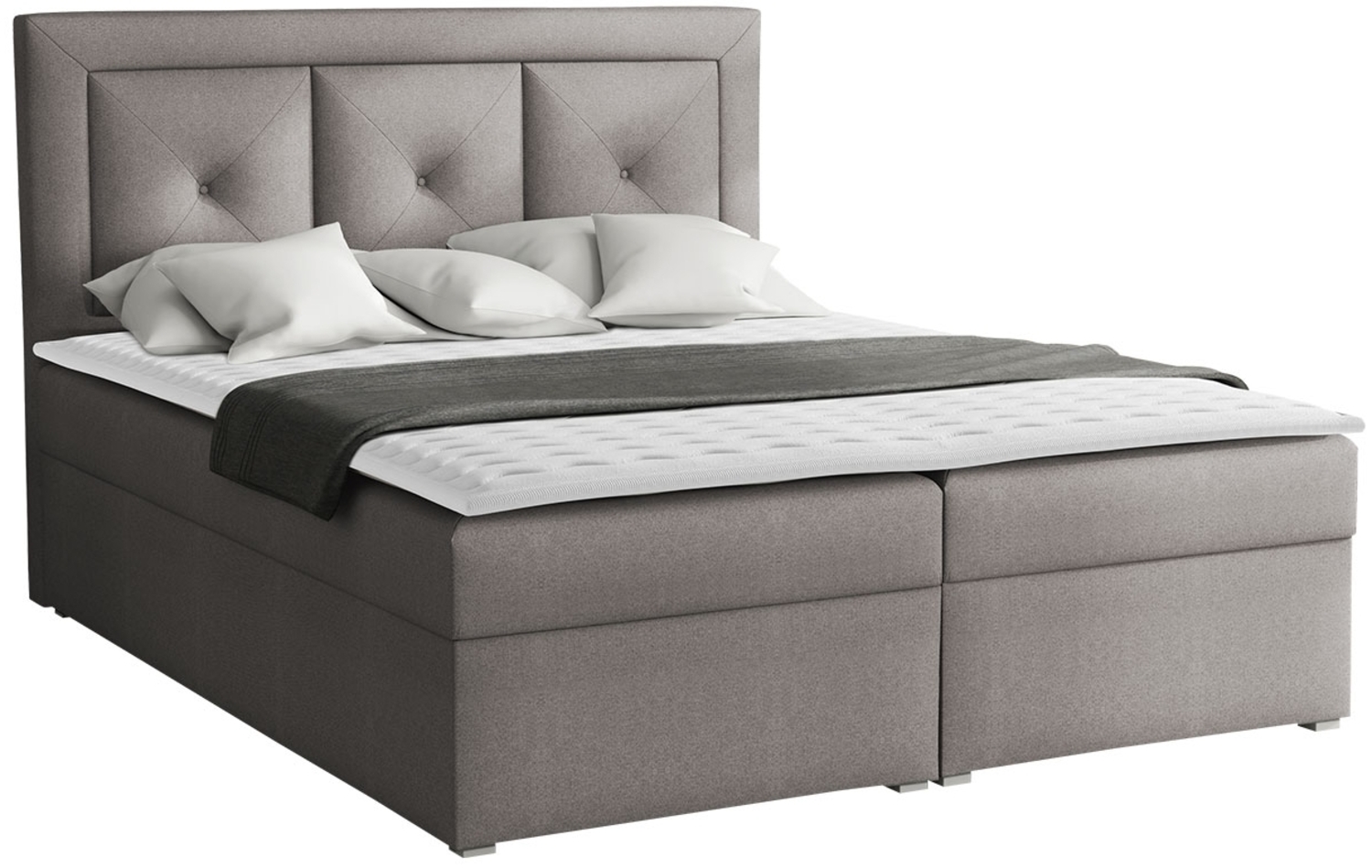 Boxspringbett Moden Plus Box, Grau, 140x200 cm Bild 1