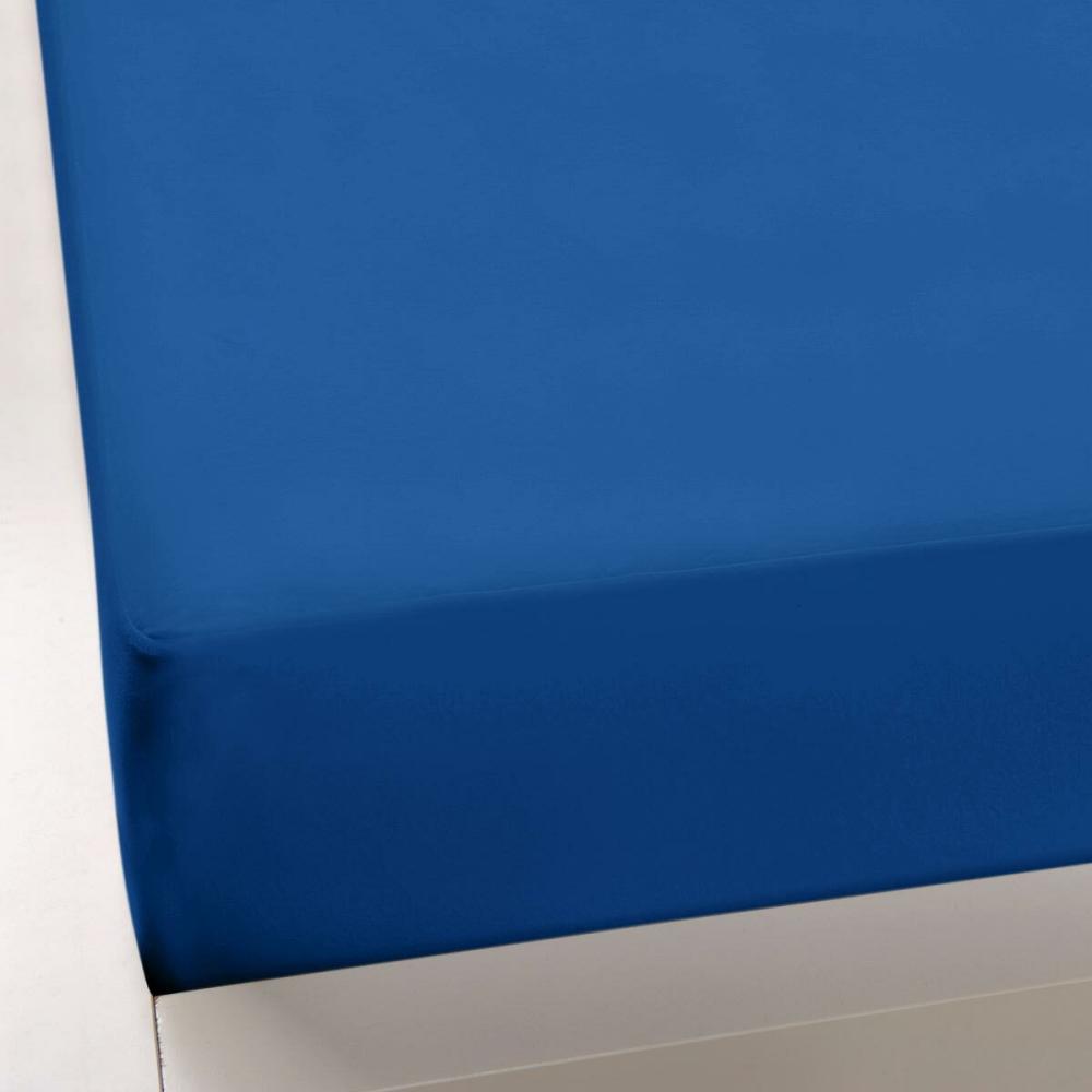 Formesse Jersey Spannbetttuch Bella Gracia|200x220 - 200x240 cm| royalblau Bild 1