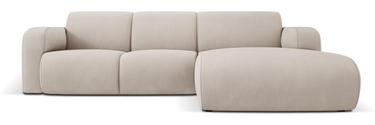 Micadoni Boucle Ecksofa Molino 4-Sitzer Rechts Strukturierter Stoff Beige Bild 1