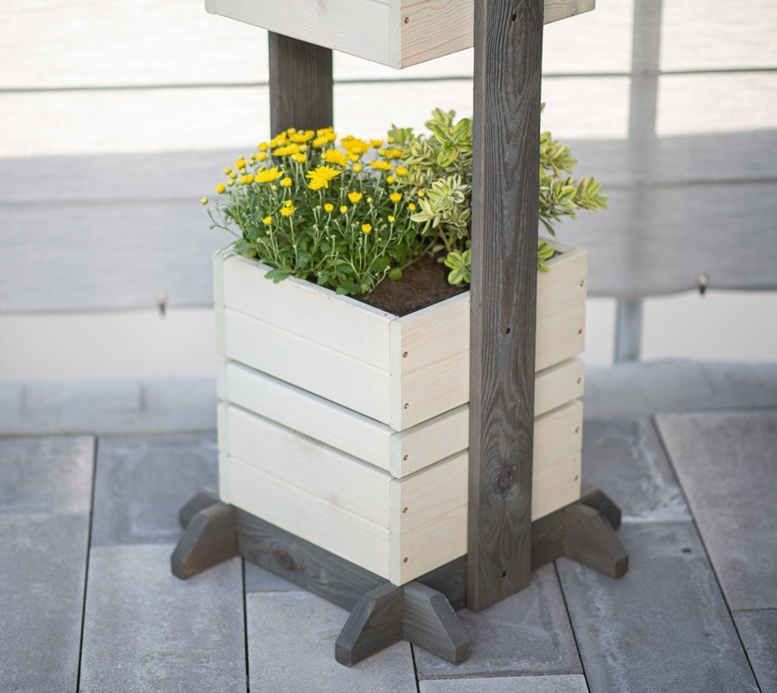 Westmann Holz Pflanzkübel Maja | Grau | 50x50x170 Bild 1