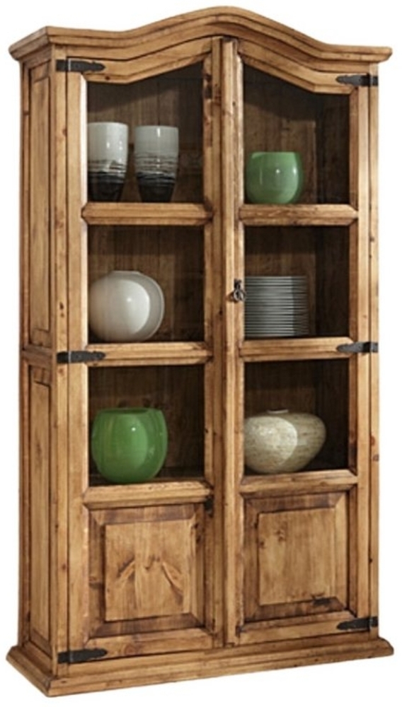 WOLF MÖBEL Vitrine MEXIKO Vitrine mit 2 Glastüren - 3 Einlegeböden (106x43x190) Bild 1