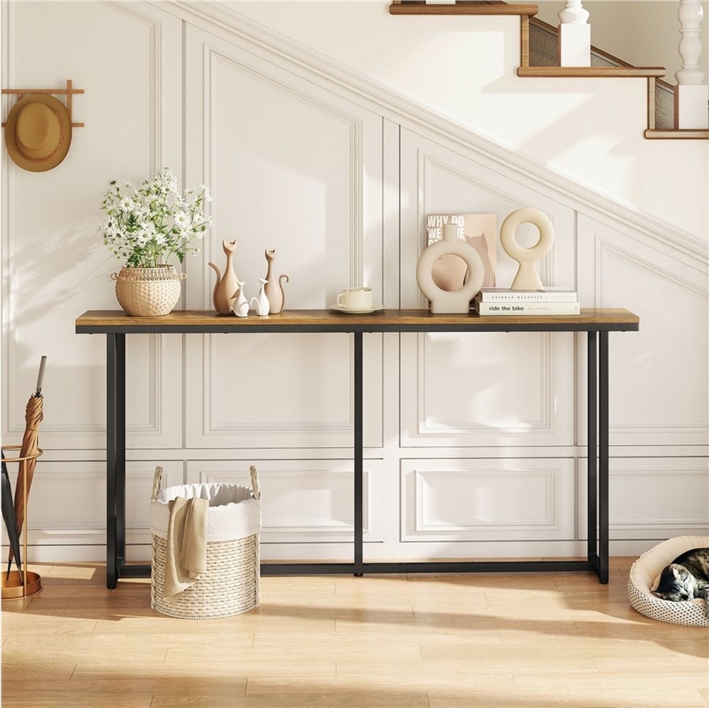 Yaheetech Konsolentisch Flurtisch 160 cm Länge, Schlichter Wandtisch Sofatisch Flurtisch Beistelltisch für Sofa/Flur Bild 1