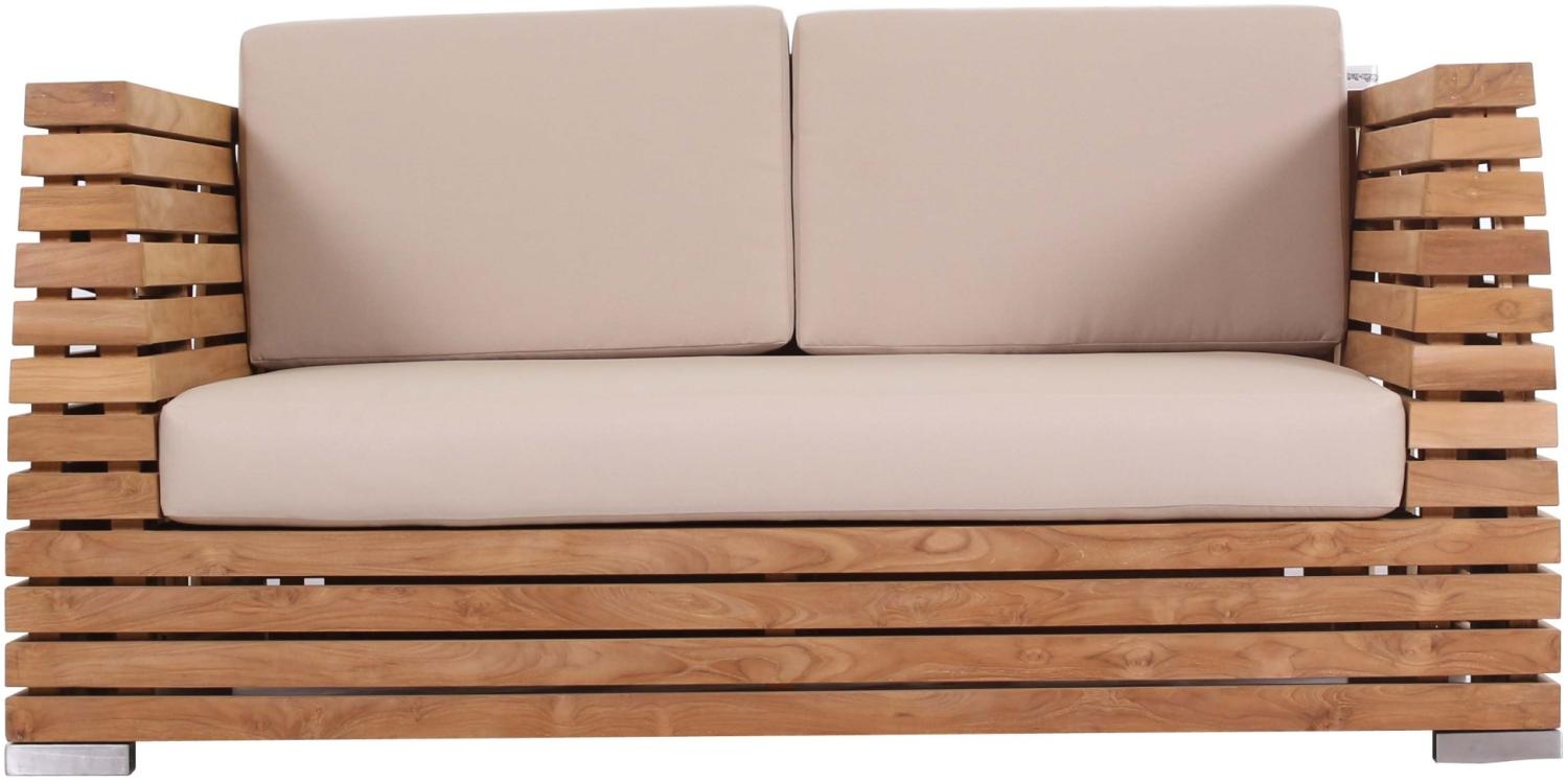 Outdoor Sofa Picardie 2-Sitzer Teak Massivholz Bild 1