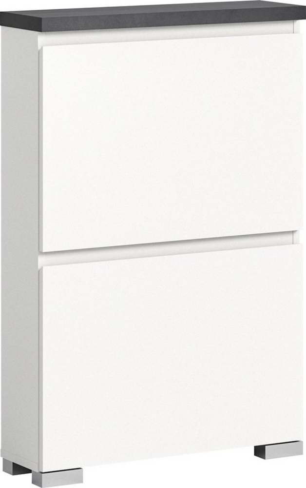 INOSIGN Schuhschrank Skoskap, Tiefe 18cm, 2 Klappen mit Schuhwalze, Platz für 6 Schuhpaare hängend und stehend montierbar, Schuhkipper, Schuhkommode, Schuhregal Bild 1