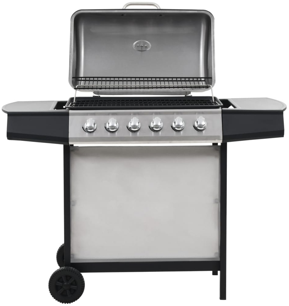 vidaXL Gasgrill mit 6 Flammen Edelstahl Silbern 44285 Bild 1