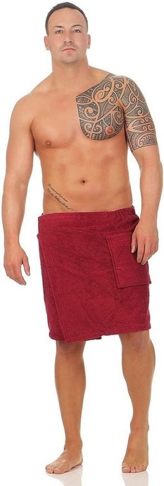 CLASS HOME COLLECTION Saunatuch Herren Frottee Saunakilt Saunatuch Klettverschluss Sarong 50 x 136 cm, 100% Baumwolle (1-St), mit Klettverschluss Bild 1