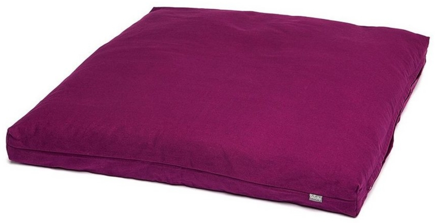 bodhi Meditationskissen Meditationsmatte Zabuton BASIC 80 x 80 cm aubergine Bild 1