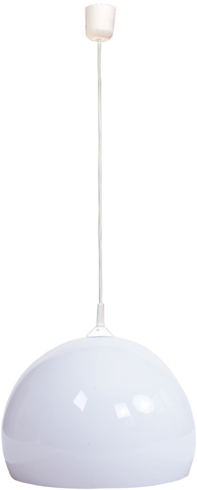 Pendelleuchte HWC-M34, Hängelampe Hängeleuchte Lampe, Ø 40cm Schirm, Kunststoff ~ weiß Bild 1