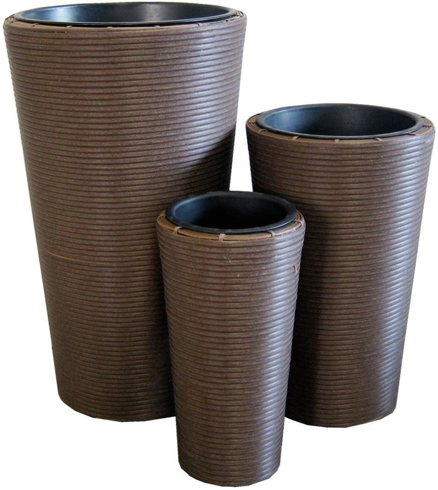EUROPALMS Dekotopf-Set "INDIA" 74/54/44cm Bild 1