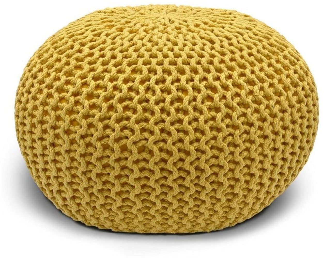 Casamia Pouf Pouf Ø 55 o. 45 cm Strickhocker Sitzpouf Bodenkissen Premium Outdoor Bild 1