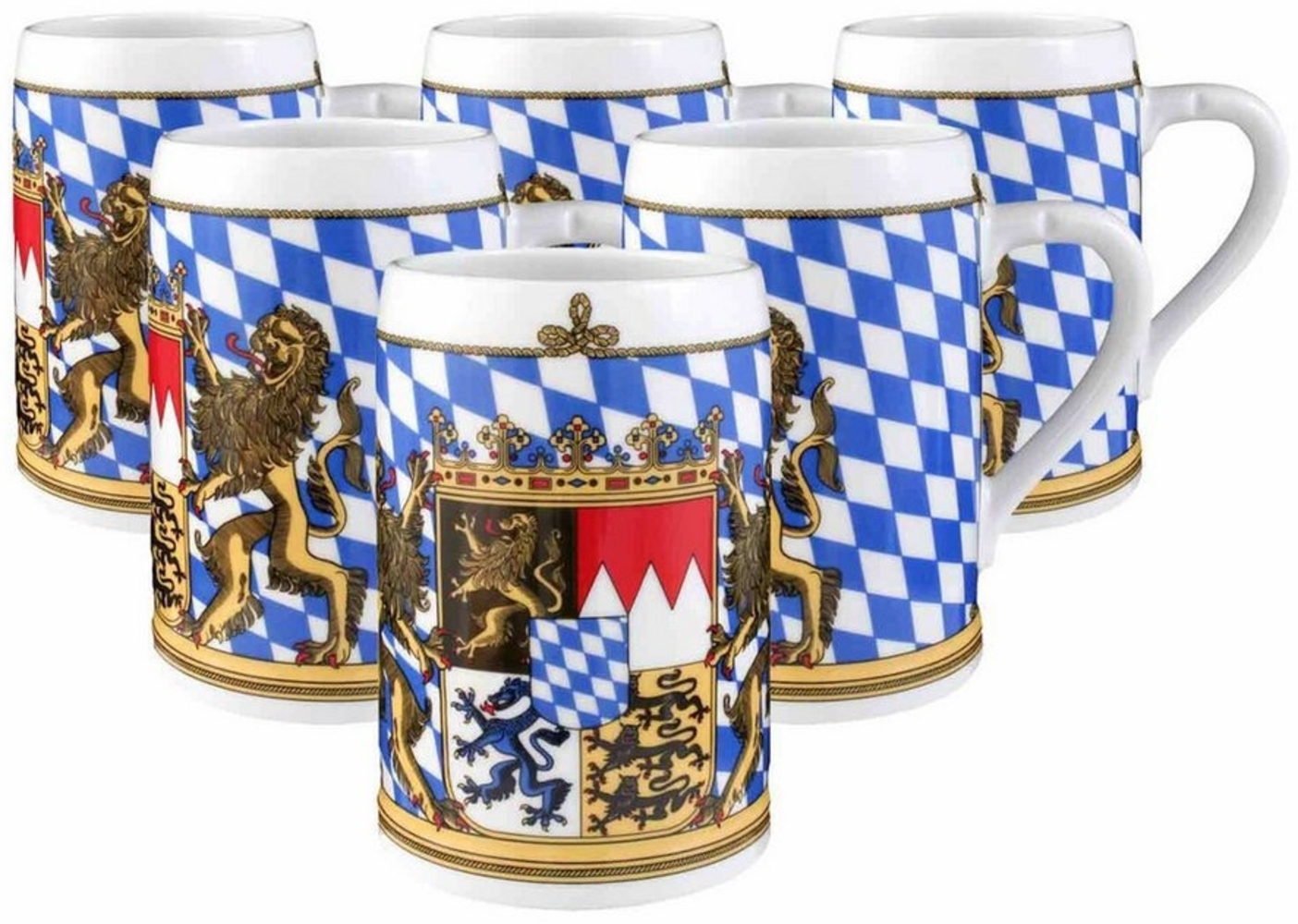 Seltmann Weiden Compact Bayern Bierkrug ohne Deckel 0,75 l 6er Set Bild 1