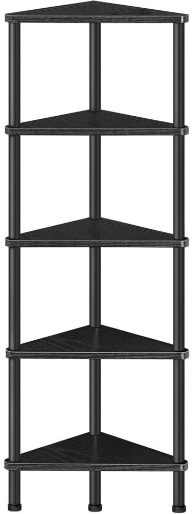 Eckregal 5 Ebenen Industriell Stabil Höhenverstellbar Schwarz HOOBRO Bild 1