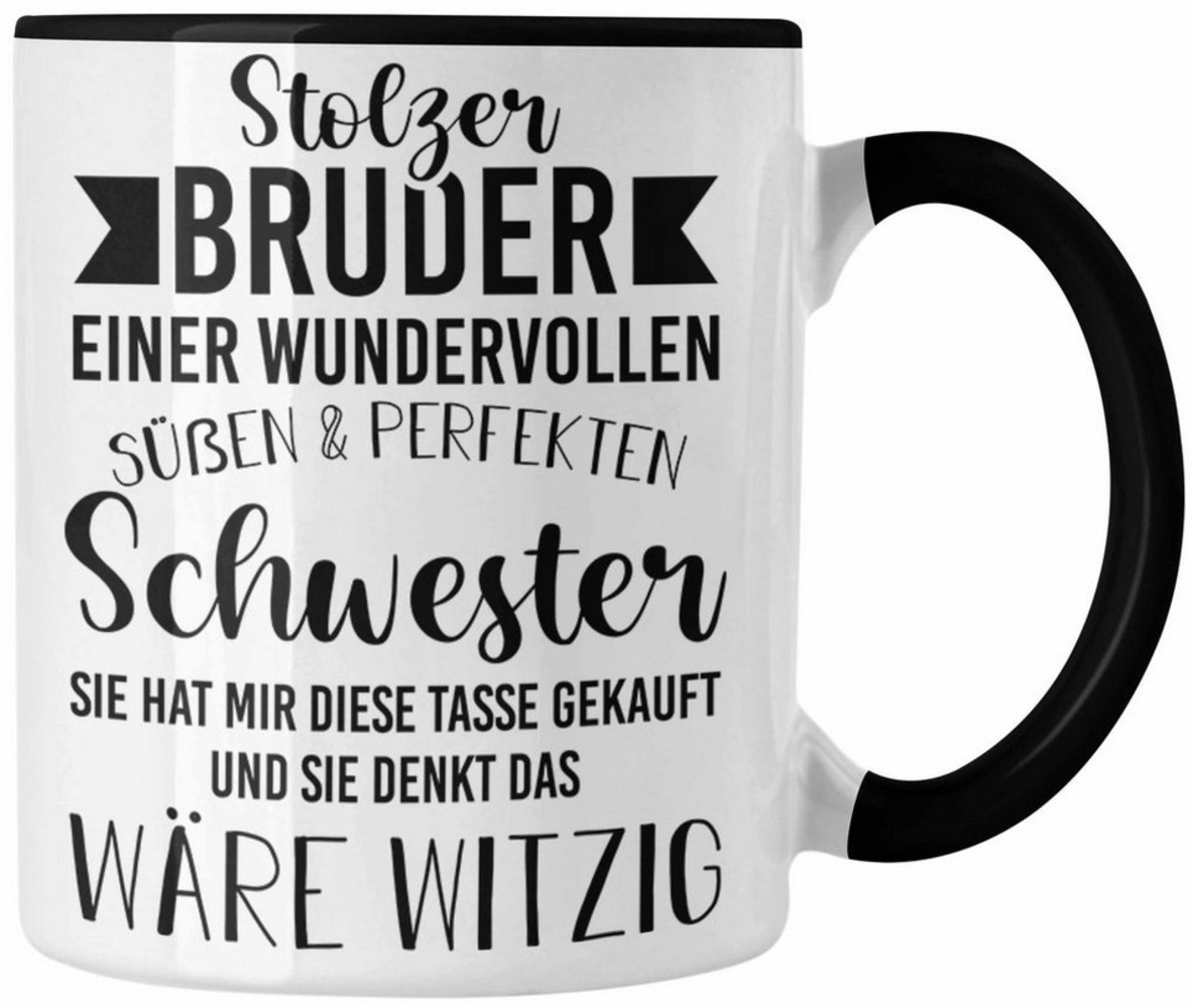 Trendation Tasse Trendation - Bruder Geschenk von Schwester - Stolzer Bruder - Tasse mi Bild 1