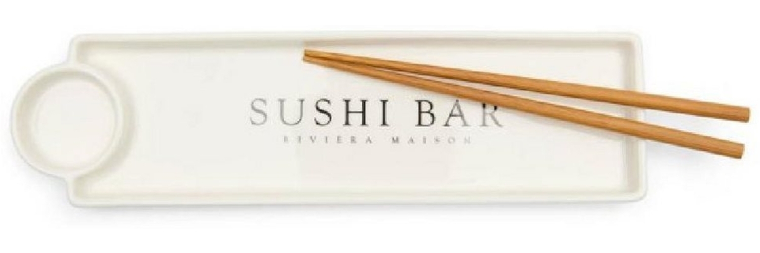 Rivièra Maison Servierplatte Sushi Platte mit Essstäbchen Sushi Bar Plate (2-teilig) Bild 1
