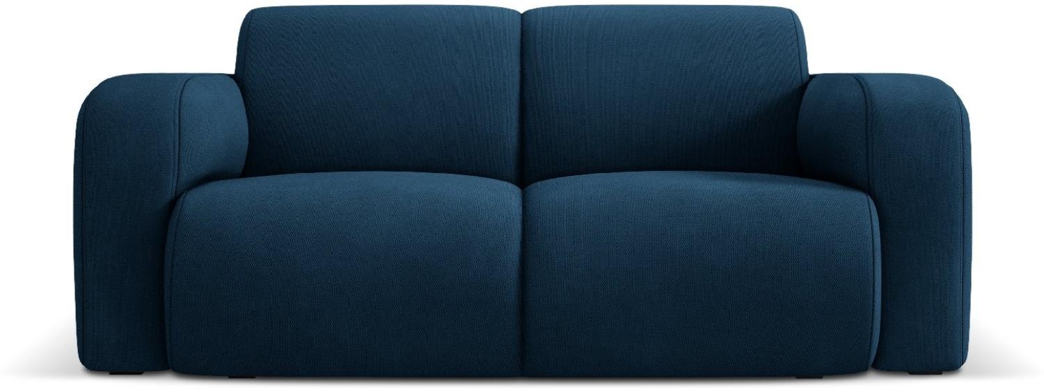 Micadoni Boucle Sofa Molino 2-Sitzer Strukturierter Stoff Königsblau Bild 1