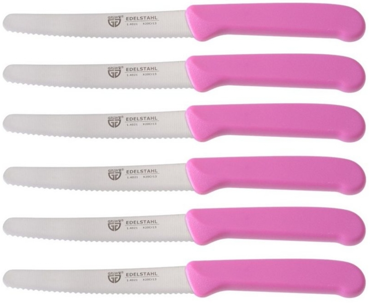 Frühstücksmesser / Brötchenmesser 6 Stück, pink Bild 1