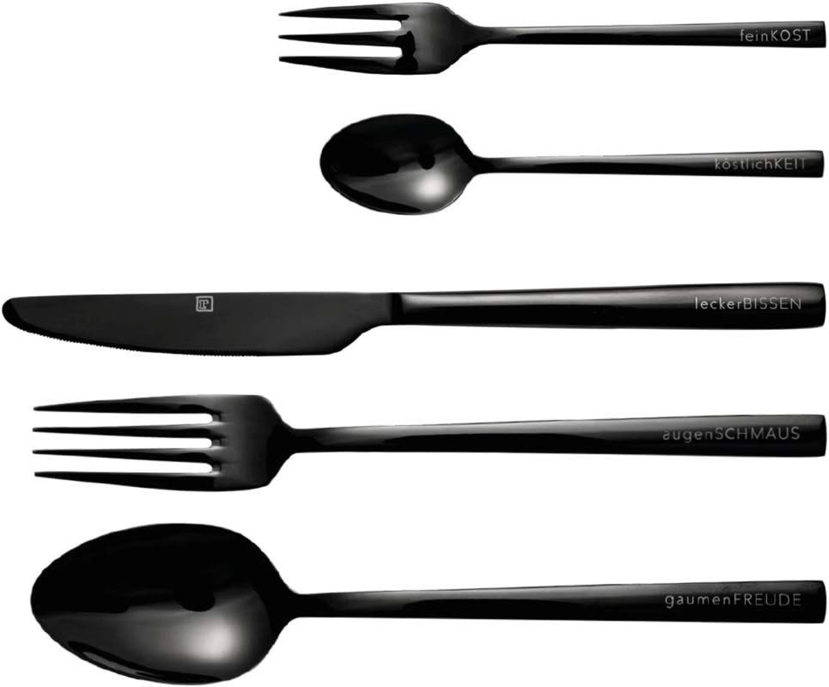 Räder Design Besteck-Set Räder Besteckset 5tlg. schwarz (5-tlg), 1 Personen, Edelstahl Bild 1
