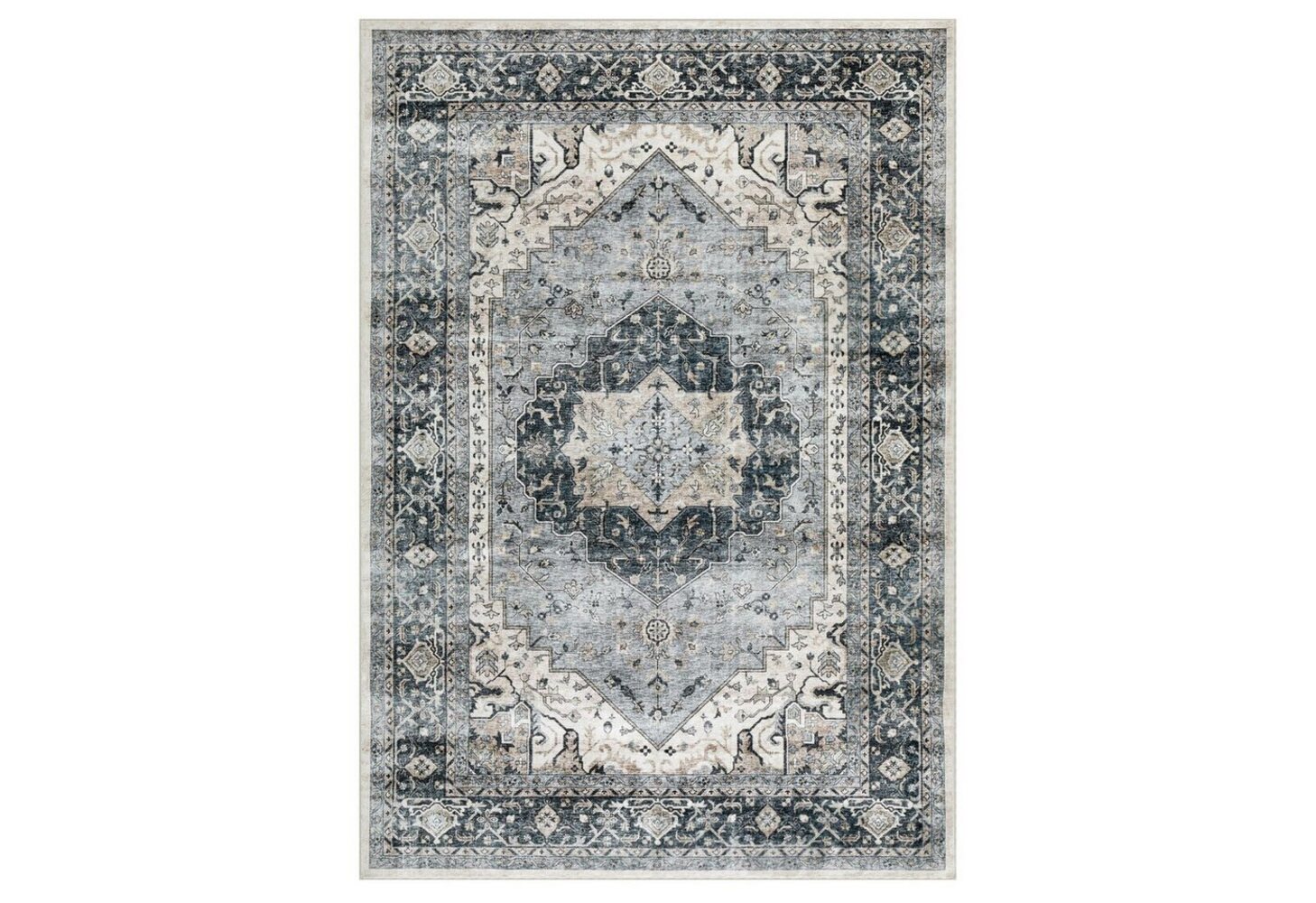 IDIMEX Teppich TRADITIONAL, Wohnzimmerteppich 160x230cm orientalisches Design vintage grau/beige Bild 1