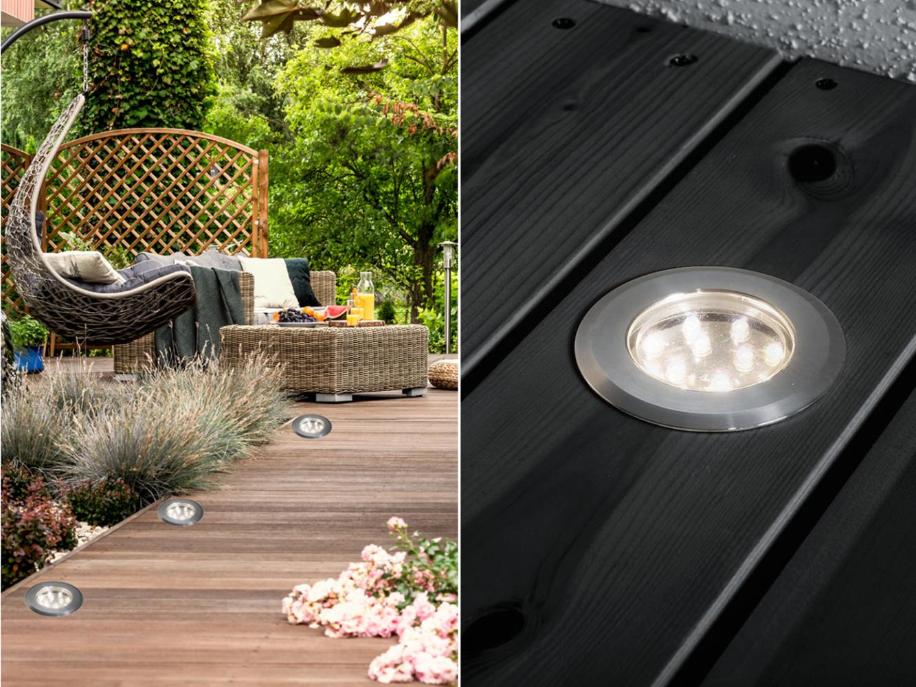 KONSTSMIDE No. 7465-000 Outdoor Mini LED Bodenspots 3tlg. Edelstahl Bild 1