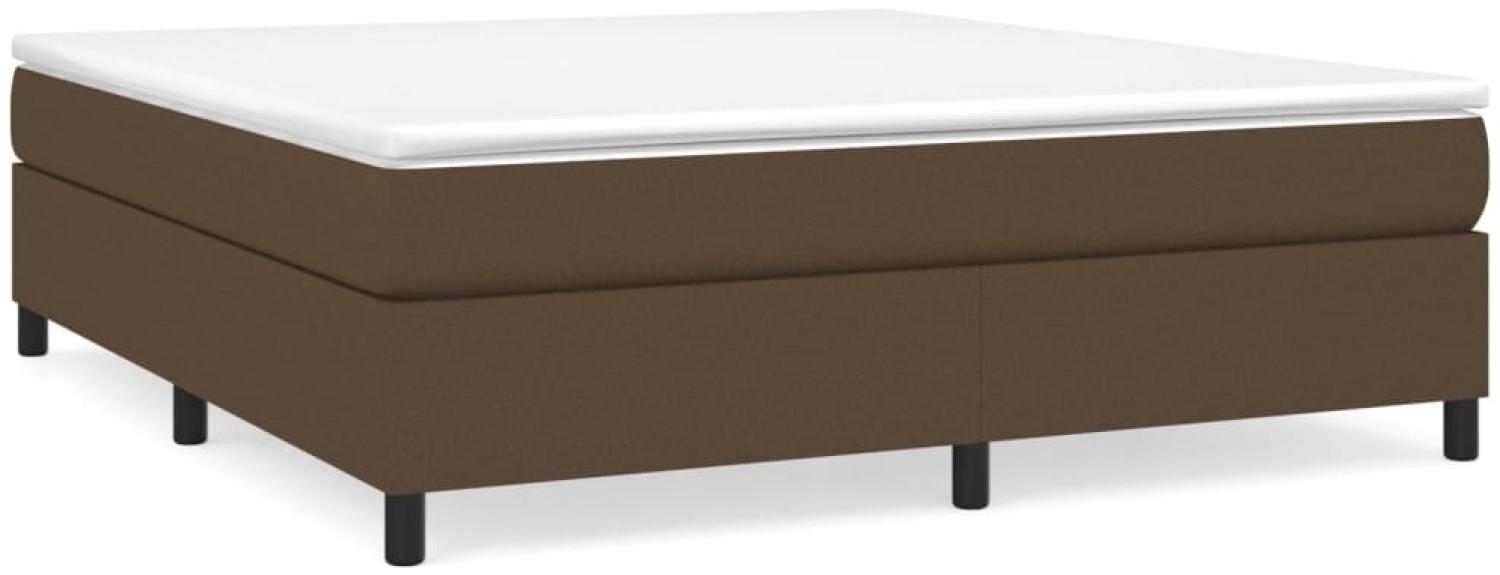 Boxspringbett Dunkelbraun 160x200 cm Stoff [3120873] Bild 1