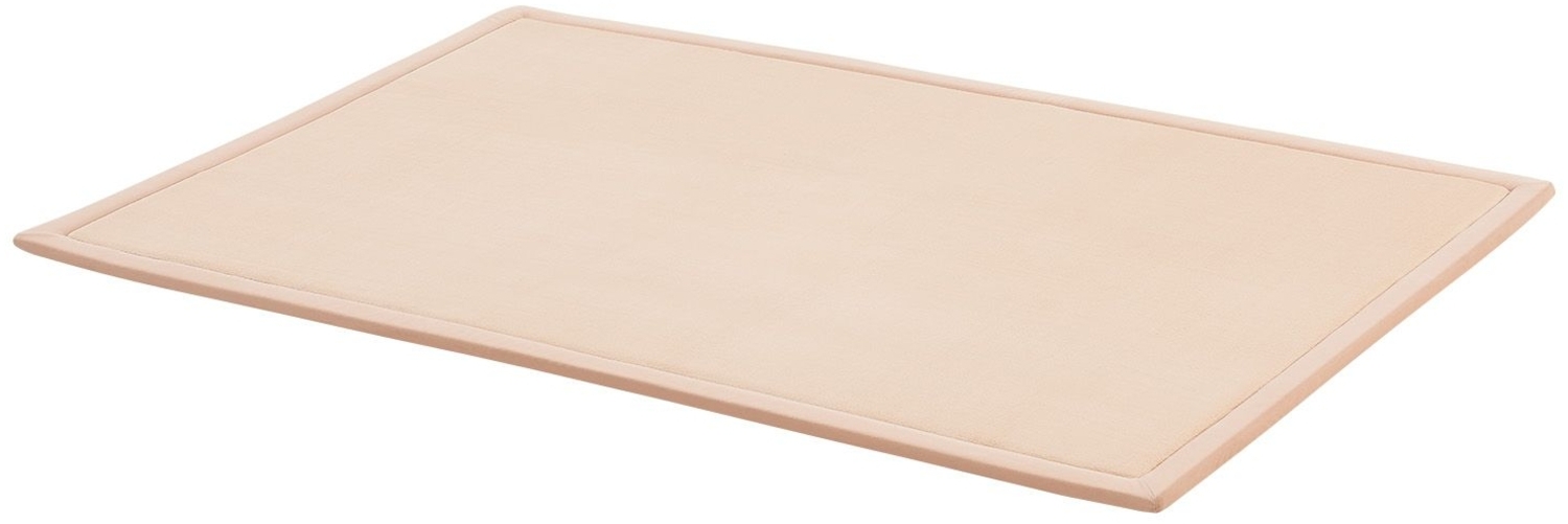 Juskys Krabbelmatte Spielmatte Krabbeldecke 200x150 cm Samtmatte Teppich für Kind, Baby, Yoga - rutschfest, weich Kinderteppich Spielteppich in Beige Bild 1