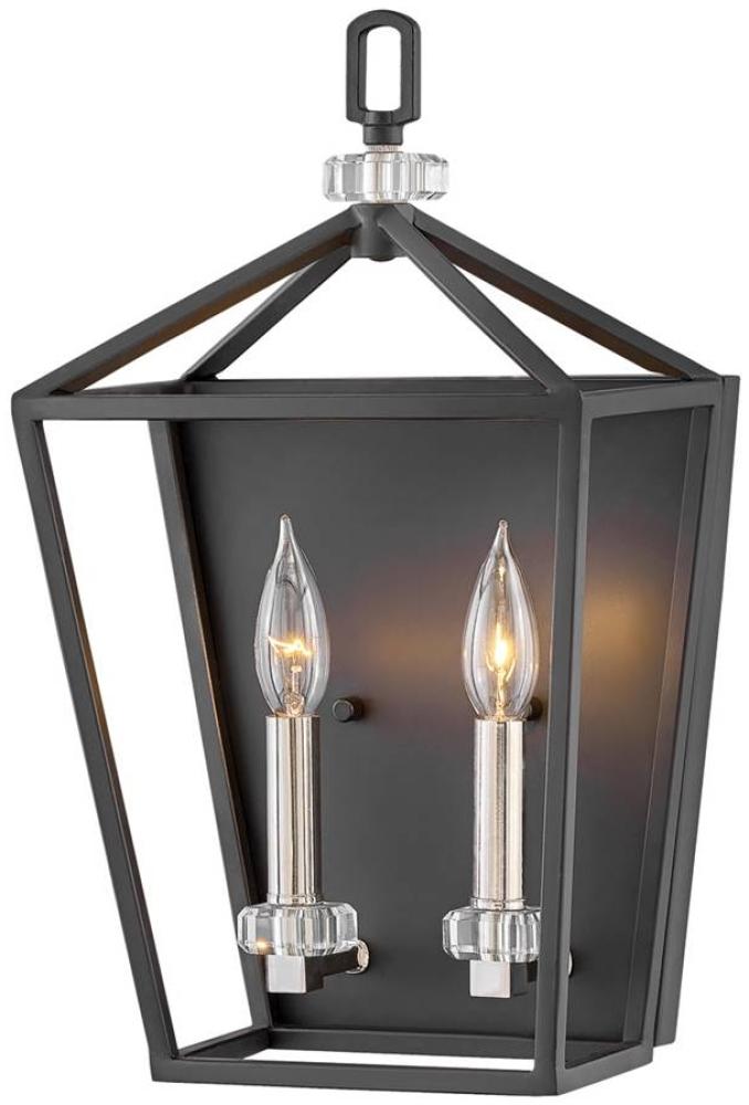 Elstead Stinson Wandleuchte 2-flammig schwarz nickel Bild 1