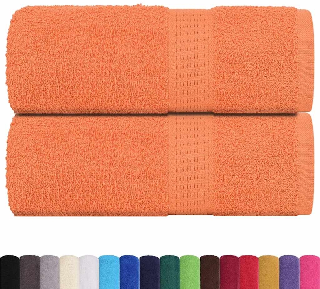 vidaXL Gästetücher 2 Stk. Orange 30x50 cm 360 g/m² 100% Baumwolle 136899 Bild 1