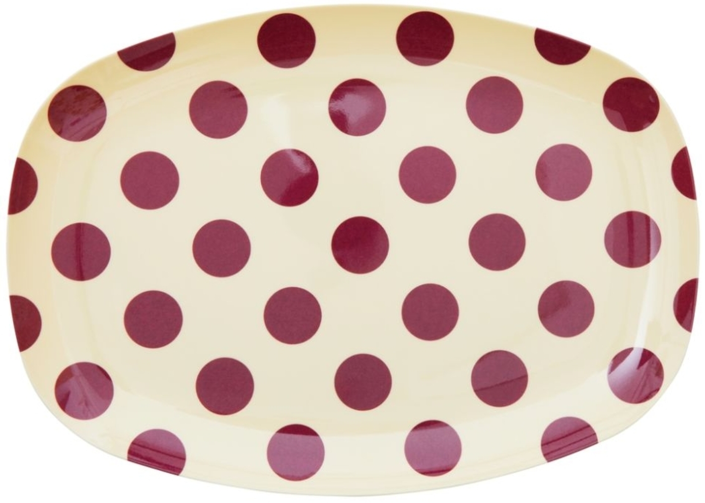 Rice Purple Dots Print Melamin Platte Bild 1