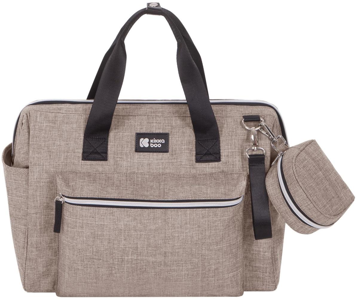 Kikkaboo Wickeltasche Maxi mit Wickelunterlage, kleine Tasche, Reißverschluss beige Bild 1