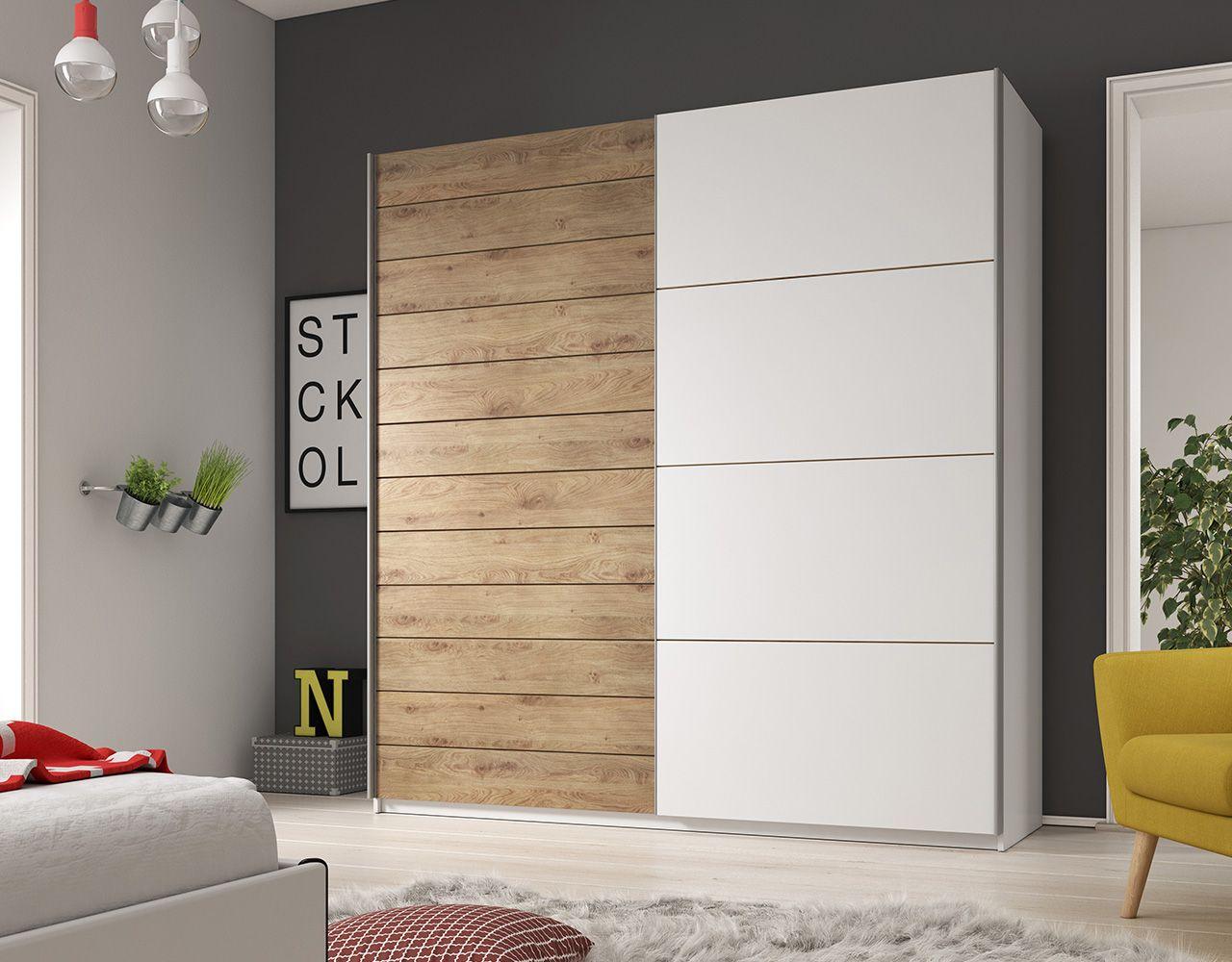 Kleiderschrank DAVOS Schwebetürenschrank Eiche Beaufort 270x210 cm Bild 1