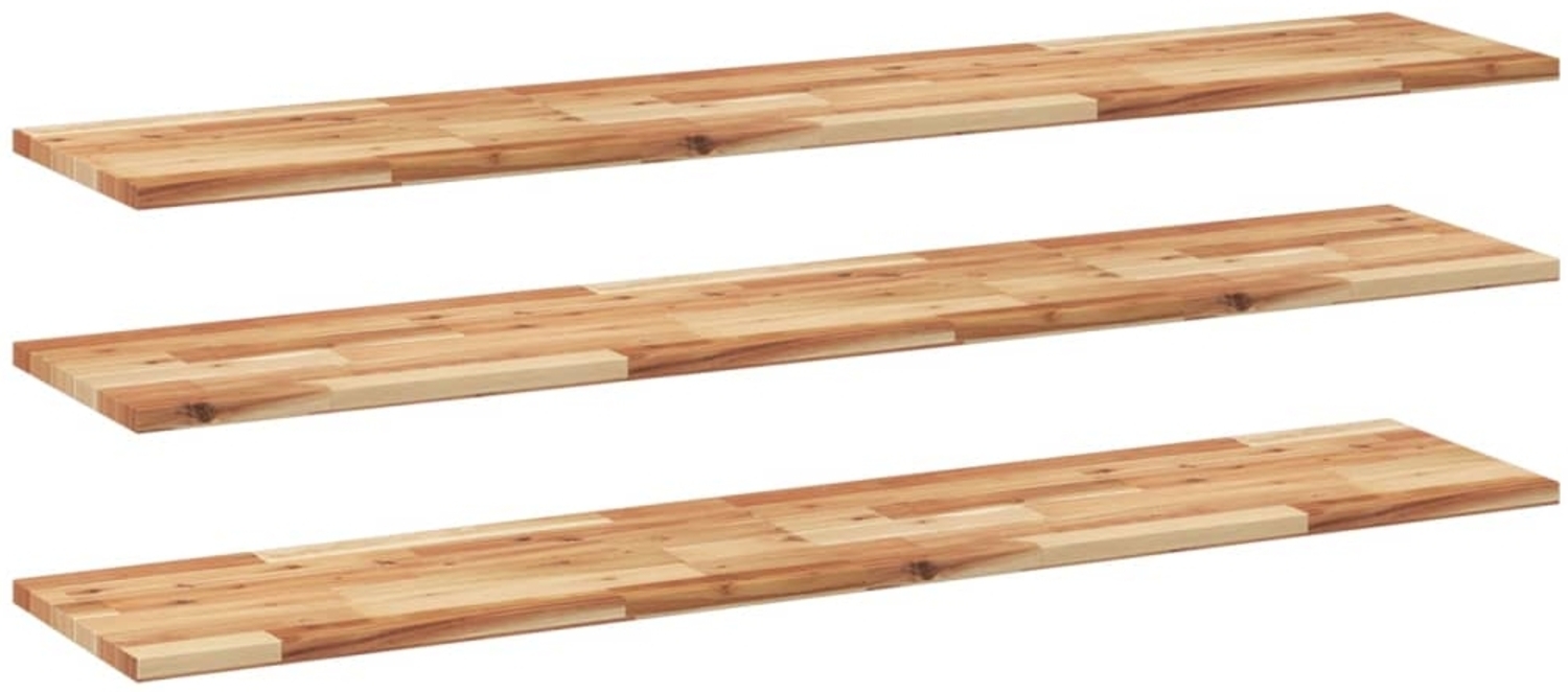 vidaXL Schweberegale 3 Stk. 140x30x2 cm Massivholz Akazie Ölbehandelt 3279545 Bild 1