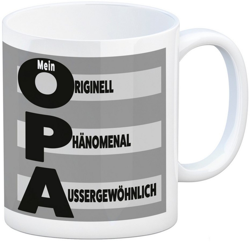 speecheese Tasse Mein Opa - Originell Phänomenal Außergewöhnlich Kaffeebecher in grau Bild 1