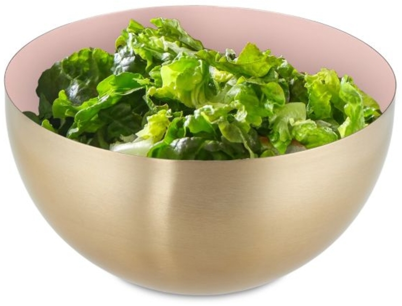 3 x Salatschüssel Edelstahl rosa/gold Bild 1