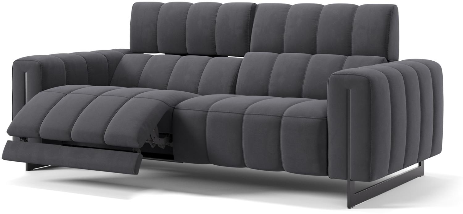 Sofanella Dreisitzer Veneto Stoffcouch Sofa Funktionssofa in Dunkelgrau Bild 1