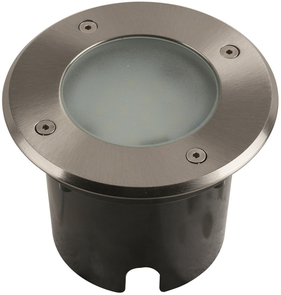 Heitronic 500148 LED Bodeneinbaustrahler Messina 90° Edelstahl starr rund 115mm Bild 1