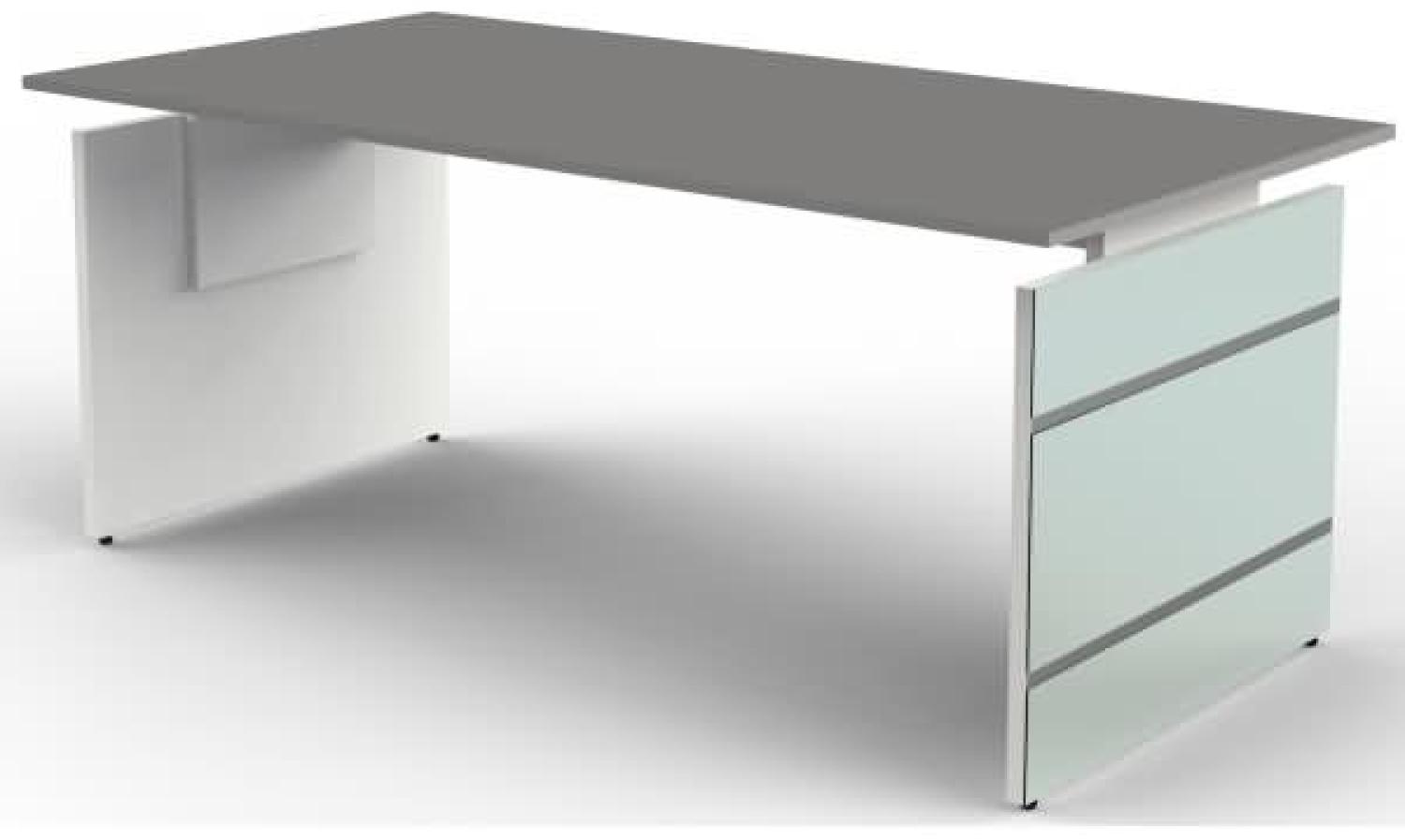 Kerkmann Schreibtisch Lugano Glas BxT 180x80cm grafit Bild 1