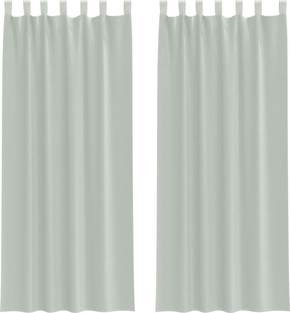 vidaXL Voile Vorhänge mit Stangentaschen 2 Stk. Hellgrau 4102210 Bild 1