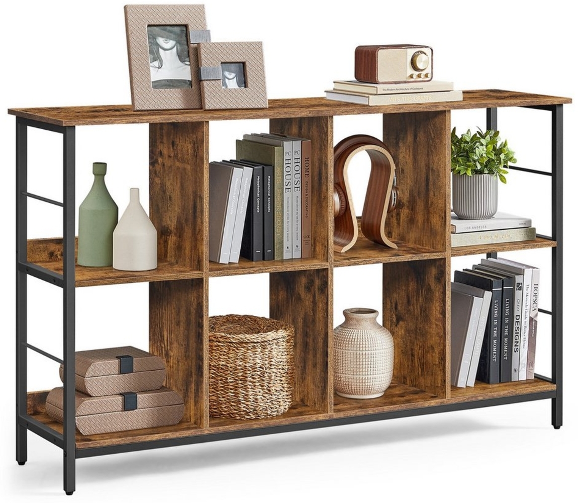 VASAGLE Regal mit 2 Ebenen, Bücherregal, Standregal mit 8 Fächern, für Wohnzimmer, Schlafzimmer Bild 1