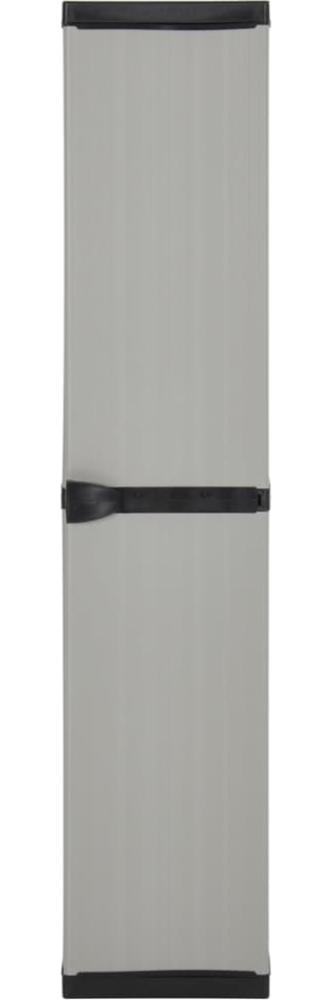 vidaXL Garten-Lagerschrank mit 3 Böden Grau & Schwarz 34x40x168 cm 340985 Bild 1