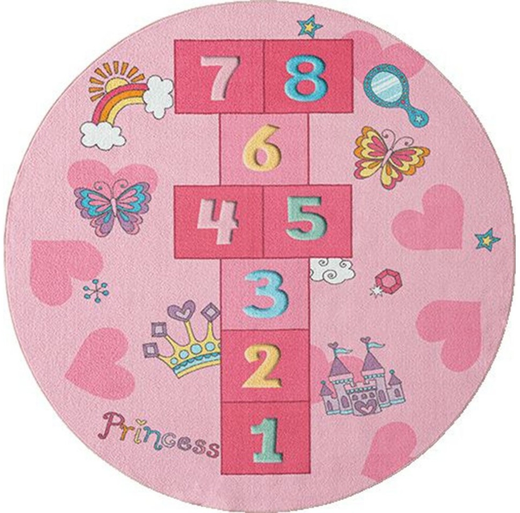 the carpet Teppich Happy Life round, rund, Höhe: 4 mm, Life Kinderzimmer Teppich Spielteppich pflegeleicht Bild 1