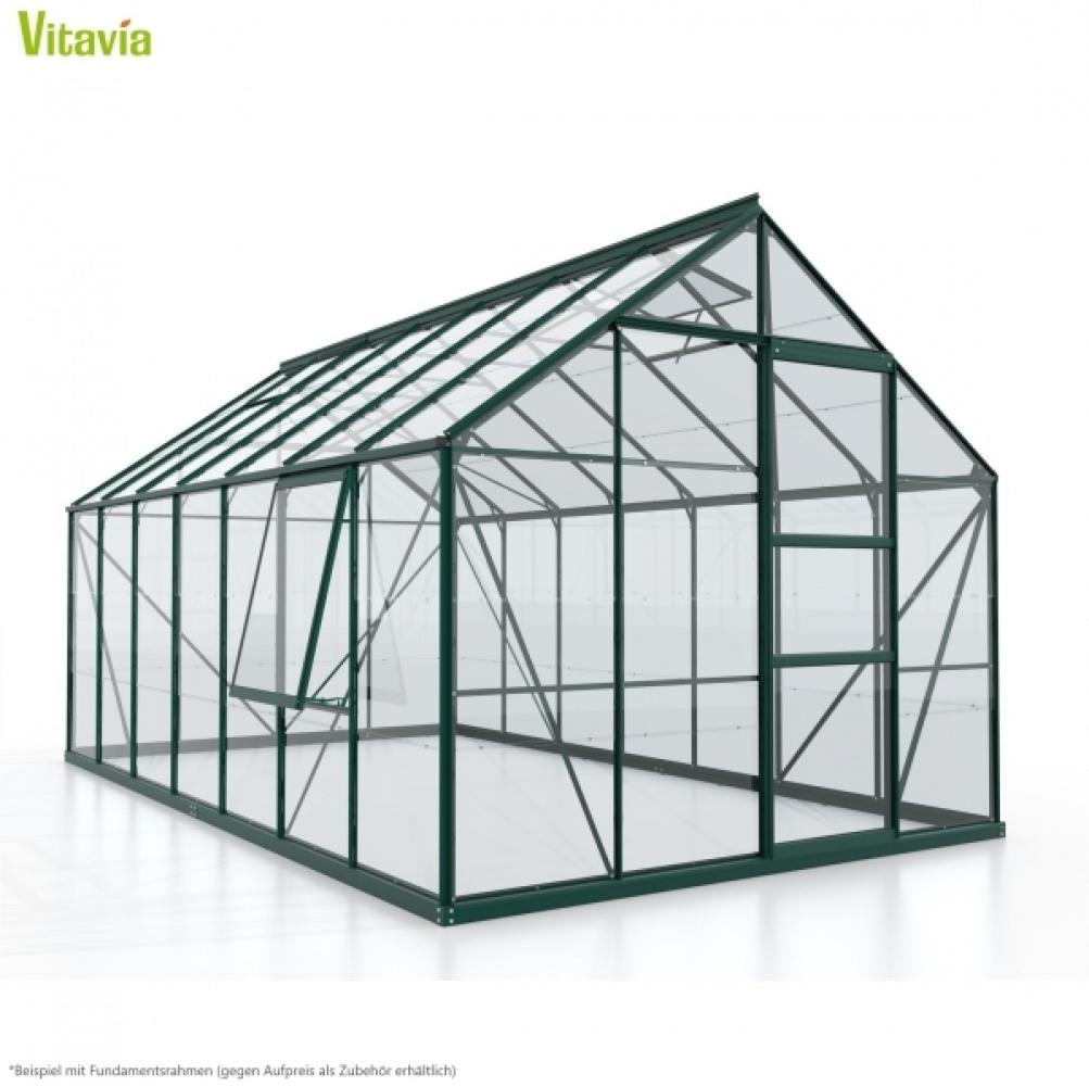 Vitavia Gewächshaus Meridian 1 11500 BxTxH 257x445x232cm ESG Glas 11,5m² smaragd Bild 1