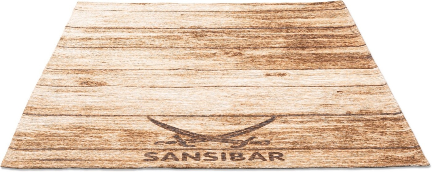 Sansibar Teppich Keitum 009, rechteckig, Höhe: 3 mm, Flachgewebe, Motiv Holzdielen & gekreuzte Säbel Bild 1